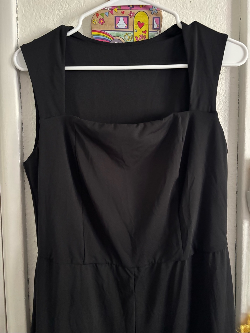 HALARA Black Square-Neck Wide Leg Jumpsuit NWOT - Picture 5 of 11